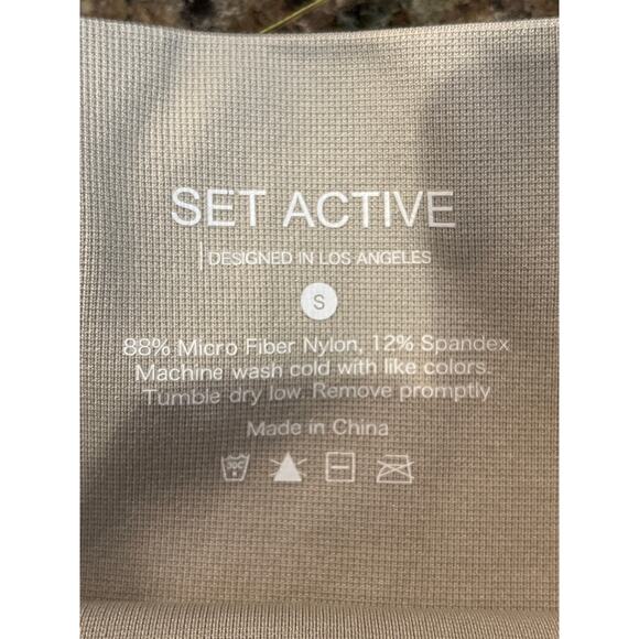 Set Active Small Beige Color Leggings - Picture 5 of 7